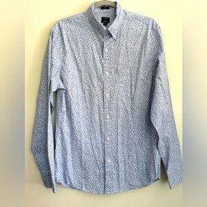 J. Crew Blue Floral Casual Button Down Shirt